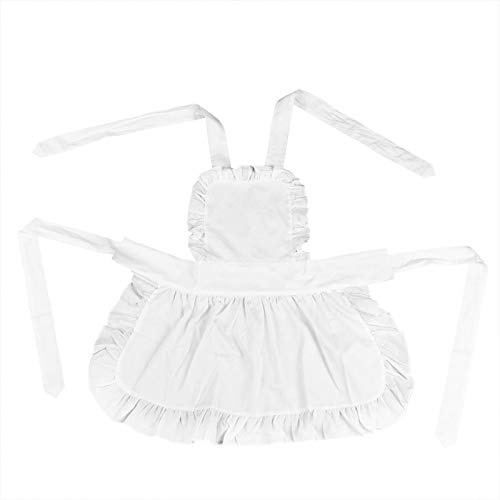 HERCHR Adjustable Cotton Apron Cooking Kitchen Chef Women Men Waitress Waist Apron Maid Vintage Ruffle for Drawing Painting Baking Kitchen Cooking Party Favors Restaurant Hotel Coffee Shop