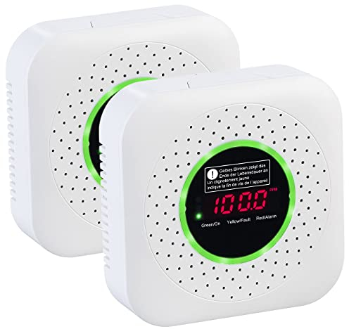 VisorTech Gaswarnmelder Erdgas: 2er-Set Design-Steckdosen-Multigasmelder für Erdgas und Autogas (Gaswarnanlagen, Gasmelder)