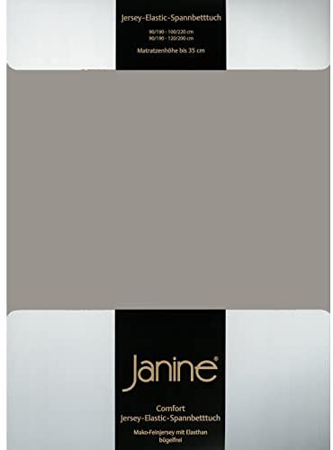 Janine Spannbettlaken Elastic - extra weiches und elastisches Spannbetttuch - für Matratzen 180x200cm bis 200x220cm Vulkan
