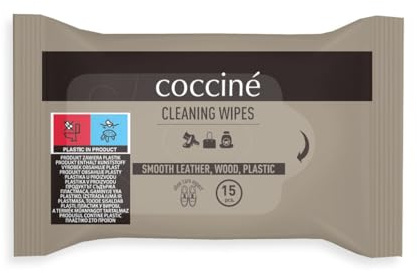 Coccine Lingettes de nettoyage pour chaussures sans traces, idéales pour le cuir lisse et le cuir synthétique, lingettes humides dans le paquet