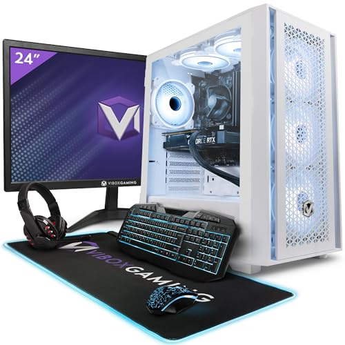 VIBOX II-38 PC Gamer Complet • 23 Écran • Intel Core i5 10400F 6 cœurs • Nvidia RTX 3050 6 Go • 16 Go RAM • 500 Go SSD • Windows 11 • WiFi 6 + Bluetooth 5.4