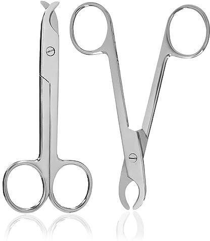 AAProTools 4.5 Inch Stainless Steel Pet Claw Scissors (Pack of 2)(Silver)