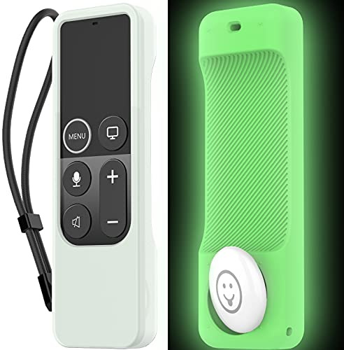 AhaStyle Protective Case for Apple TV 4K Siri Remote 3rd & 2nd Gen | with AirTag Holder, Magnet Technology, Lanyard Included, Great Grip, Heavy Shock Absorption, Drop Protection
