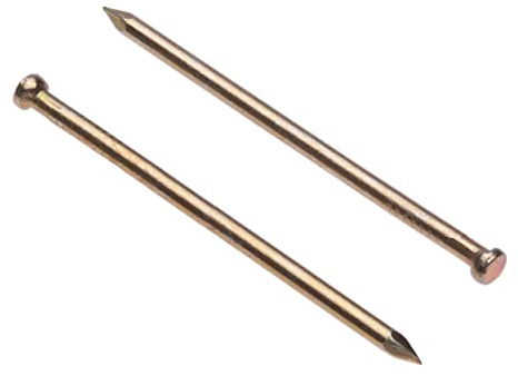 Sockelleisten Nägel Finishing Nails (Packung mit 150) Gelb Verzinkte Nägel für DIY und Kunsthandwerk Wohnkultur Holzbearbeitung Möbel Bau Größe: Länge 50mm Nageldurchmesser 2mm