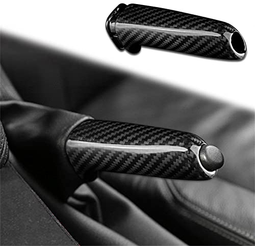 KUNGKIC Universal Carbon Fiber Car Handbrake Grips Cover Grip Handle Lever Interior Trim for BMW 1 2 3 4 Series GT E46 E90 E92 E60 E39 F30 F34 F10 F20 F21 M3 M4 E63 E64 Accessories | KUNGKIC Carbon Fibre Interior Trim Auto Parts