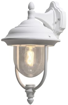 LED Außenwandlaterne hängend im Landhausstil, Höhe 46cm, weiß