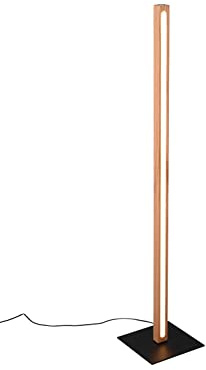 lightling Bella LED Stehleuchte, Stehlampe mit 4-fach Touch Dimmer, puristisches Design, Korpus aus Holz, inkl. 20 Watt Leuchtmittel, Höhe: 115 cm