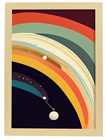 Nacnic Stern im Abstrakt Kunst Stil. Moderne künstlerische Galaxien Illustrationen und Poster in Farbe für Innenarchitektur und Dekoration. A4 Holzrahmen.