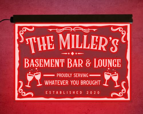 Bar Und Lounge Schild, LED Schild Für Bar, Neonschild Für Bar, Bar Neonschild Personalisiert, Bar Neonlicht, Bar Leuchtschild, Personalisiertes Bar Dekor