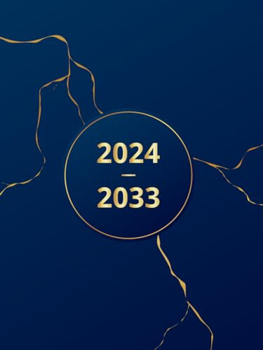 2024-2033 10 Jahres Kalender: 120 Monate Kalender mit Ziele Planung