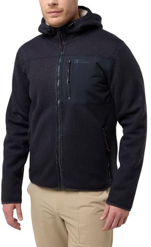 Jack Wolfskin Herren Kaminfeuer Hooded Jkt M, Dark Navy, L EU