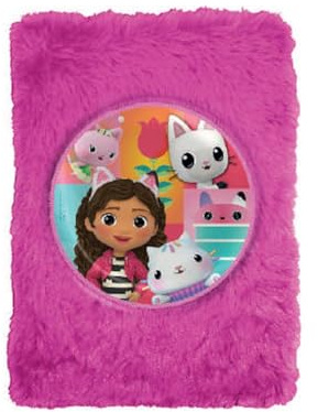 Notizbuch A5 mit Plüsch Cover, Gabby´s Dollhouse