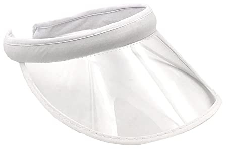 MONOJLY Viseras transparentes de plástico de color transparente, protección UV, viseras para mujer, sombrero de sol, visera de verano, viseras de golf
