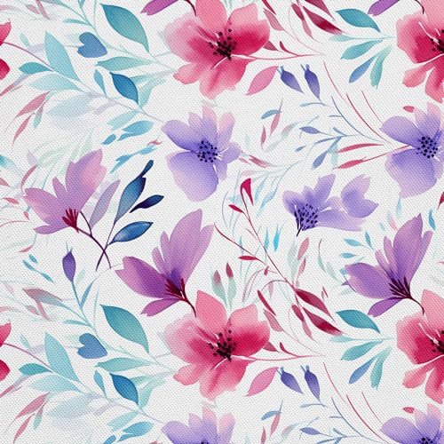 HEKO PANELS Stoff Oxford wasserdicht, Blumen, 2 Meter 155 x 200 cm