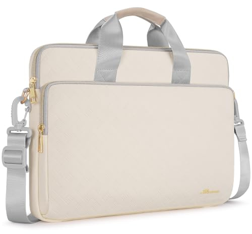 KIZUNA Laptop Sleeve Case 17 Inch Shoulder Bag Computer Handbag for 17.3 Legion 5/5i/LG gram 17/17.3 MSI 17/Dell G7/17 IdeaPad 3i Gen7/HP Gaming Pavilion 17/Ideapad 700,Beige