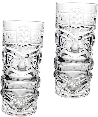 CIYODO Lot De 2 Coupes à Cocktail En Verre, Design Tête Fantôme, Petite Taille, Base Stable, Polyvalentes Pour Fêtes Et Bars