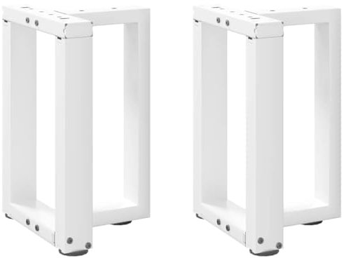 vidaXL Couchtischbeine T-Form 2 Stk. Weiß 28x25x(42-43) cm Stahl