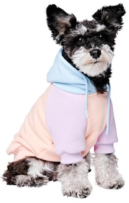 Spark Paws Hunde-Kapuzenpullover – Premium-Qualität, butterweich, hervorragender Komfort und Passform, beruhigende Fleece-Innenseite, geeignet für alle Rassen - Cotton Candy - S