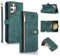 UEEBAI Hülle für Samsung Galaxy S25 Ultra 5G, 9 Kartenfäche Leder Geldbörse Stoßfest Flip Case mit Handschlaufe Standfunktion Reißverschluss Handyhülle Magnetverschluss Wallet Case, Retro Grün