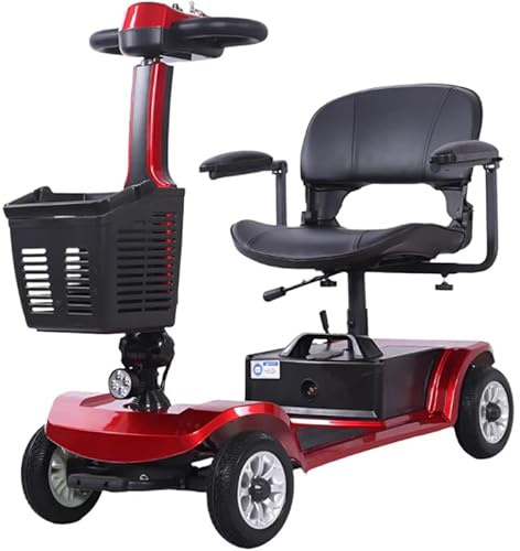 Mobility Scooter Discapacitados Personas mayores 4 Ruedas Resistente 120 Kg Desmontable Batería Extraíble Autonomía Hasta 35 km Dortomedical®