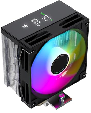TZMRIT KF401 DGT CPU kylare med display, 12 cm 1 600 RPM 65,6CFM 4PIN PWM-fläkt, för Intel LGA 1700/1200/115X/1, för AM4/AM5 (KF401)
