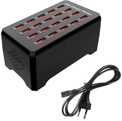 Balabaxer USB-Ladestation, 20-Port 100W/20A Mehrfach-Ladegerät, Ladegerät für Smartphones, Tablets und andere USB-Geräte