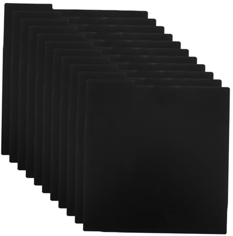 SOPOTUTU Séparateurs Vinyles en PP Noir Réutilisables et Résistants la Déformation, Lot de 15 Pièces, Organisateur Créatif pour Albums et Cds en Bureau ou Rangement Disques