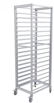 18-Tier Bakery Cooling Rack with Wheels,Aluminum Bun Pan Speed Rack,with Adjustable Shelves,Commercial Tray Storage Cart for Bread Pizza Pastry