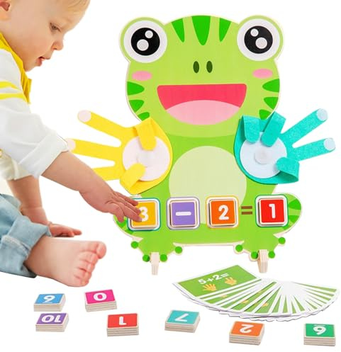 Ruwshuuk Additions- und Subtraktionsspiele, Lernset aus Holz für Kindergarten – Farberkennungsspiel für Kindergarten, Schule, Haus, Reisen, Geburtstag, Weihnachtsgeschenk