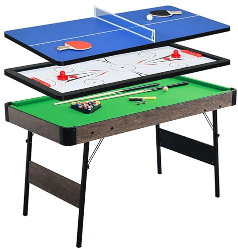 ZLLPIGLS Mesa de Billar Portátil con Accesorios para el Hogar, la Sala de Juegos, la Oficina o el Espacio Recreativo(Green,150.8x70.8x80cm/59.3x27.8x31.4in)