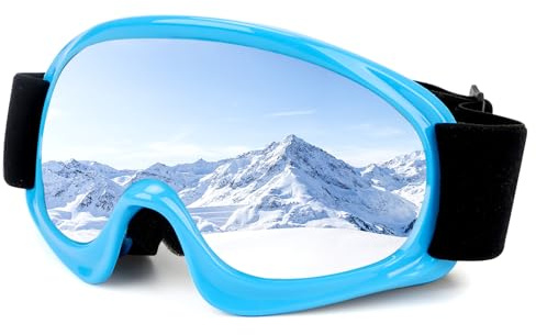 Yooyan Skibrille für Kinder, Anti-Nebel Snowboard Brille Ski Goggles, 3-14 Jahre für für Jungen und Mädchen, Schneebrille UV-Schutz Fog Skibrillen für Skifahren Motorrad Fahrrad Skaten