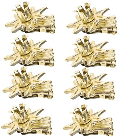 Garneck 12pezzi Clip Per Candele Forma Di Stella in Metallo Per Albero Di Natale Portacandele Clip Per Candele Affusolate Decorazioni Da Tavola Eventi Festivi Base in Ferro Resistente Al c