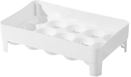 DEARMAMY Vassoio per Uova Impilabile per Frigorifero Contenitore per Uova di Gallina Materiale Plastico Robusto e Pratico Facil Pulire Usare