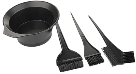 DECORNIJIA 4 ensembles Set de Kits Outils de Coloration des Cheveux avec Peignes et Bols Plastique Réutilisables pour Salon et Usage Domestique