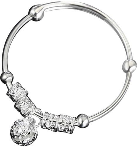 Abaodam Kinderarmband mit Zarten Glöckchen Vernickeltes Metall Unisex Armband und Fußkettchen für Babys und Kleinkinder Geschenk Schmuck für Mädchen und Jungen