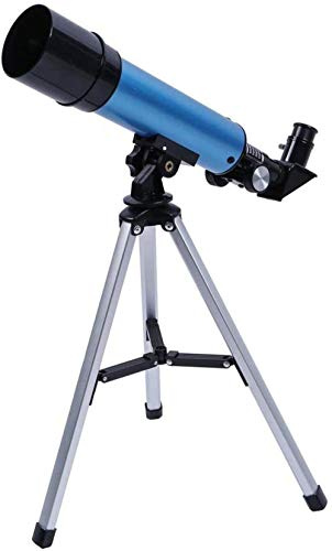 Teleskop för barn, 50 mm astronomiskt refraktorteleskop för vuxna Nybörjarteleskop med stativ Bra partner för att se månen och planeten, för inomhus/utomhus