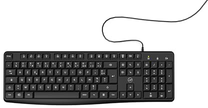Mobility LAB ML300450 Clavier Filaire Deluxe Keyboard, Ergonomique au Design Elégant et Moderne, Touches Souples et Silencieuses, Connexion Standard USB et Disposition AZERTY, Noir