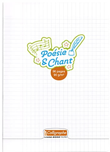 Clairefontaine 18222C - Álbum de poesía grapado de polipropileno (96 páginas) - Tamaño A4, Séyès & Plain Rulings, papel de vitela superfino de 90 g/m², cubierta de polipro transparente