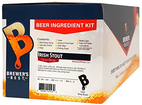 Brewer's Best - 1023 - Home Brew Beer Ingredient Kit (5 gallon), (Irish Stout) Yellow