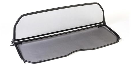 Déflecteur de vent pliable avec fermeture rapide - noir pour Mercedes E-Class Cabriolet A124 E124 (1993-1998) | Filet Anti-Remous Coupe | Déflecteur d'air