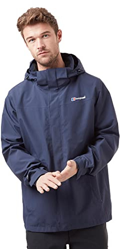 Berghaus Men's Maitland GORE-TEX IA Waterproof Jacket with 3-in-1 Compatibility, Mens Raincoat, Men's Hiking & Outdoor Recreation Clothing, Blue, XXL