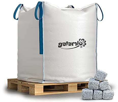Granitpflaster Pflastersteine Kleinpflaster Granit Pflaster Stein Garten Rasenkante Naturstein Gespalten Grau 8/11cm 1.000kg BigBag / 1 Palette