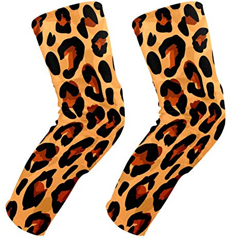 EZIOLY - Ginocchiere colorate leopardate per pallacanestro, calcio, pallavolo, a nido d'ape, ginocchiera imbottita, per uomo e donna