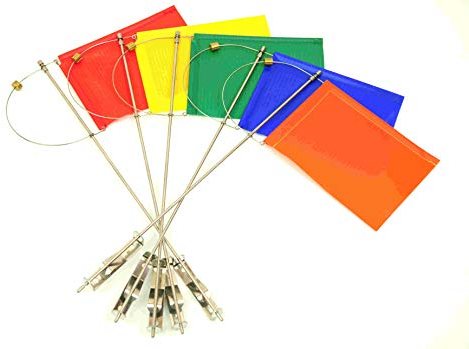 Indicatore di direzione del vento con contrappeso per barche a vela misura 100 mm (rosso)