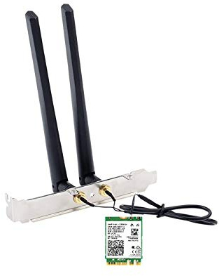 AX210NGW DTK WiFi Card WiFi 6E Supports 6GHz, 2230, 2x2 AX+BT 5.3+Tri-Band, Includes RF Cable (11 inch), 5dBi High Gain Antennas and Low-Profile Brackets