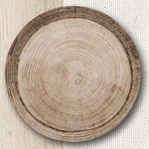 YODECO - Platos para pizza (33 cm x 6 cm), diseño de madera