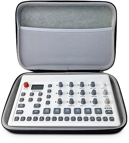 Analog Cases Pulse Case für Elektron Model Samples oder vergleichbare Drum Machine (Transporttasche aus langlebigem, geformtem Eva/Nylon, geräumiger und komfortabler Griff), Schwarz