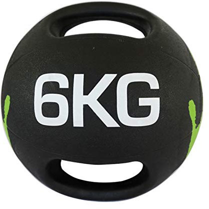 Medizinball Doppelte Griff-Fitness-Ball, Männliche Und Weibliche Kernfestigkeit Training Aerobic Gummi-Kugel, 3kg / 4kg / 5kg / 6kg / 7kg / 8kg / 9kg / 10kg (Size : 6kg/13.2lbs)