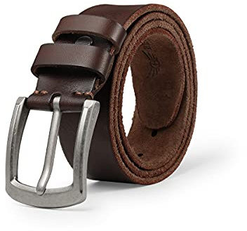 BELTER Men's Leather Belt 100% Full Grain Leather Belts for Men, Jeans Men Belt for Casual,Cowboy & Work Wear(42-44 Waist, Brown)