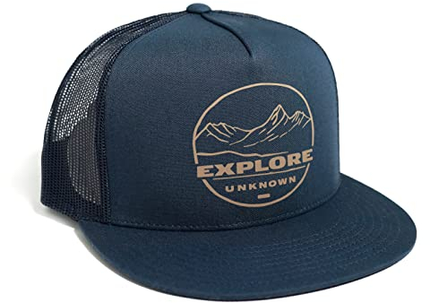DEPARTED Herren Mesh Trucker Hat mit Print/Motiv - Snapback Cap - No. 208, Coastal Navy